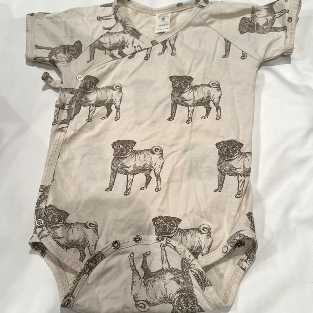Kate Quinn Pug Crossover bodysuit 18-24 months